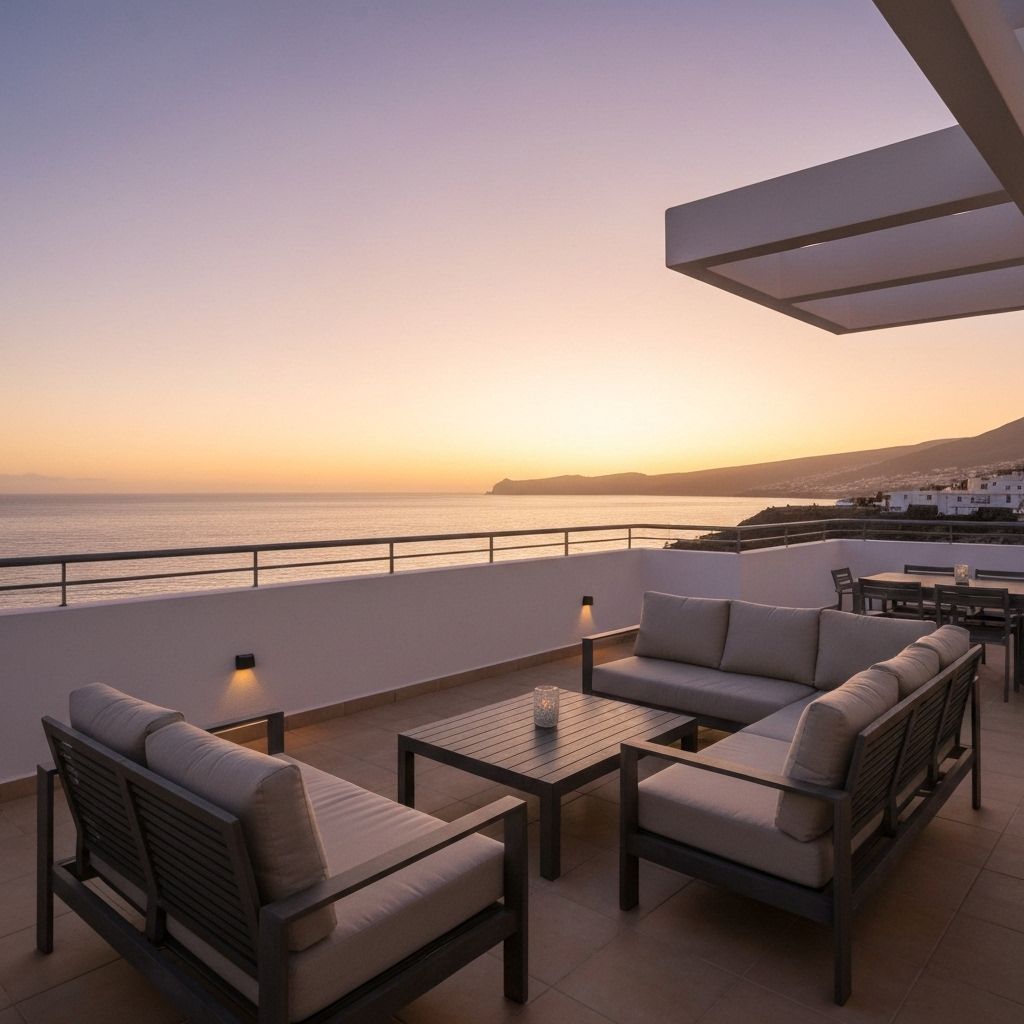 Tenerife terrace sunset